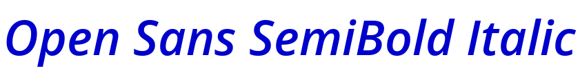 Open Sans SemiBold Italic police de caractère